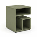 Tavolino laterale con ripiani 40 x 40 x 60 cm in MDF verde oliva