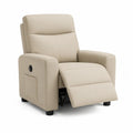 Poltrona reclinabile manuale in pelle PU beige 86 x 92 x 104 cm