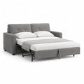 Divano letto matrimoniale estraibile 200 x 95 x 90 cm in poliestere grigio con rete 140 x 190 cm