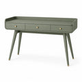 Scrivania tradizionale con 3 cassetti in MDF rettangolare verde oliva 120 x 60 x 75 cm